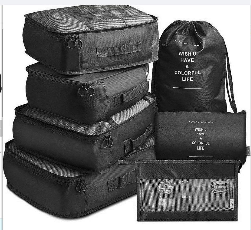 "TravelOrganize™ 8-Piece Packing Cube Set – Pack Smart, Travel Smooth"