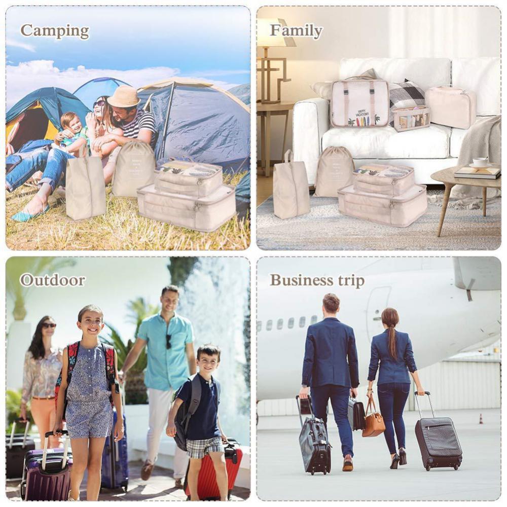 "TravelOrganize™ 8-Piece Packing Cube Set – Pack Smart, Travel Smooth"