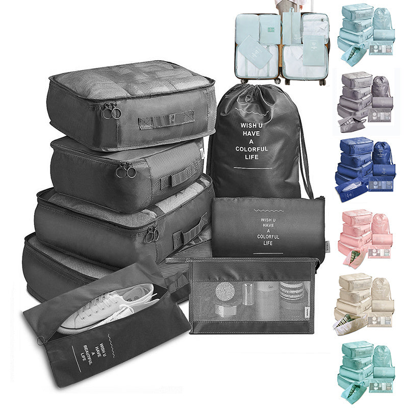"TravelOrganize™ 8-Piece Packing Cube Set – Pack Smart, Travel Smooth"