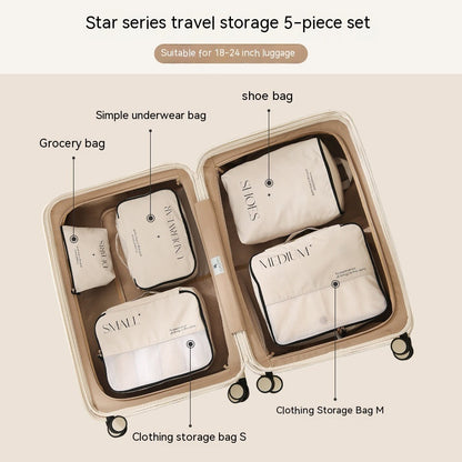 Travel Storage Bag Set for Clothes, Shoes & Toiletries | 8pcs Luggage Organizer - Elurra Essence