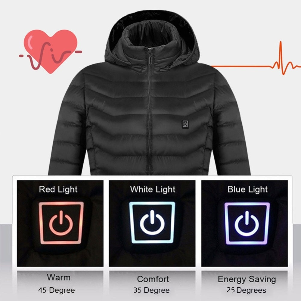 USB Heated Jacket – Smart Thermal Winter Coat for Men - Elurra Essence