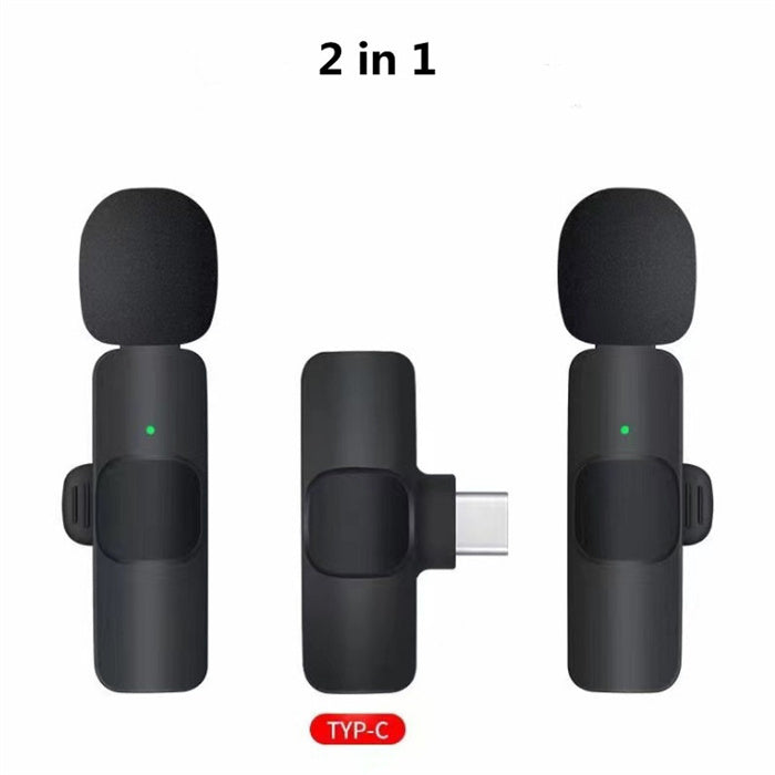Wireless Lavalier Microphone for iPhone & Android - Portable Clip-On Mic with Long Battery Life - Elurra Essence