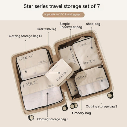Travel Storage Bag Set for Clothes, Shoes & Toiletries | 8pcs Luggage Organizer - Elurra Essence