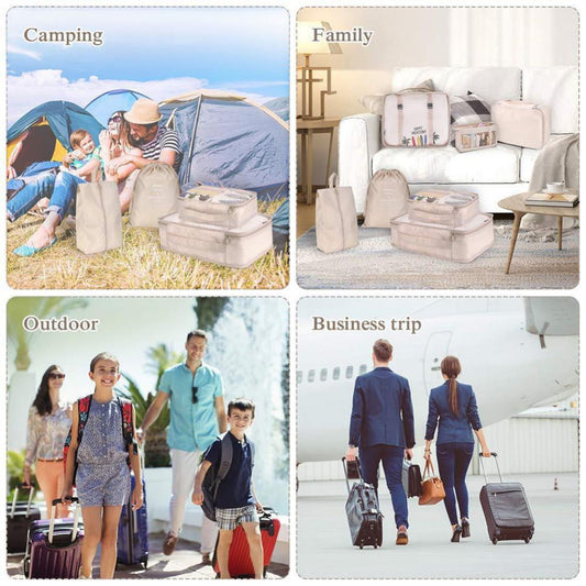"TravelOrganize™ 8-Piece Packing Cube Set – Pack Smart, Travel Smooth"