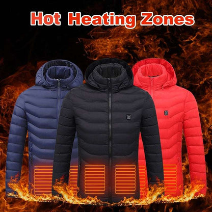 USB Heated Jacket – Smart Thermal Winter Coat for Men - Elurra Essence