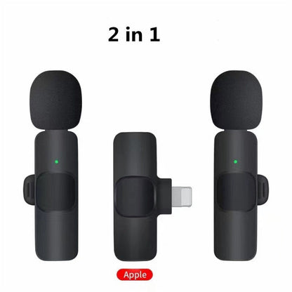 Wireless Lavalier Microphone for iPhone & Android - Portable Clip-On Mic with Long Battery Life - Elurra Essence