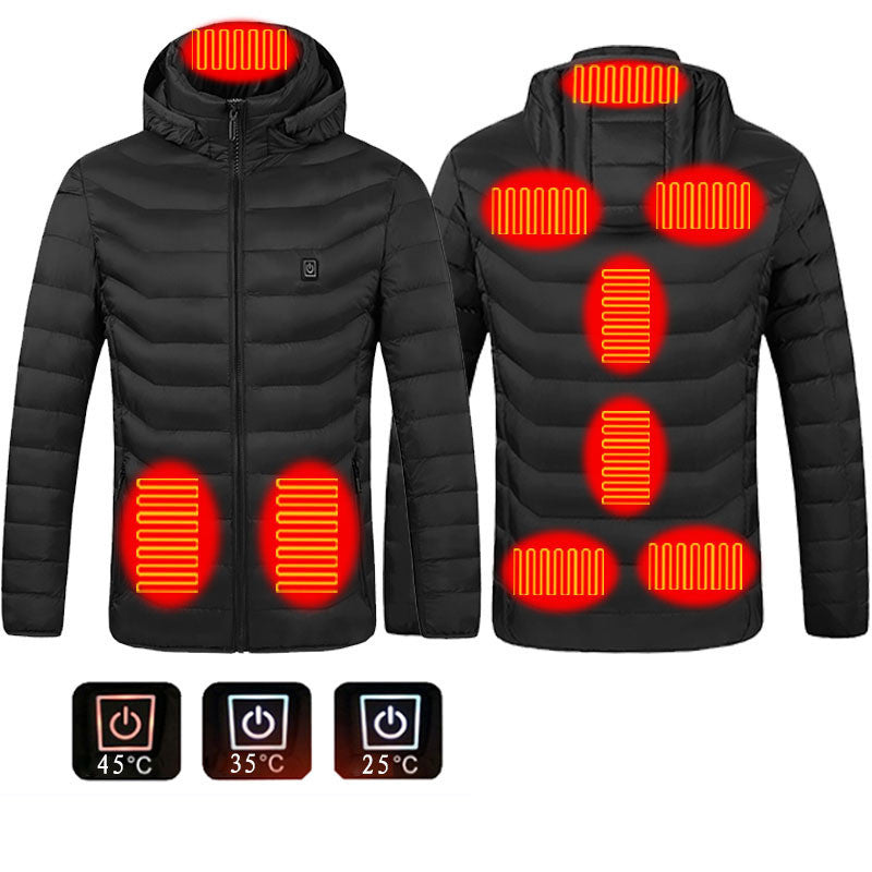 USB Heated Jacket – Smart Thermal Winter Coat for Men - Elurra Essence