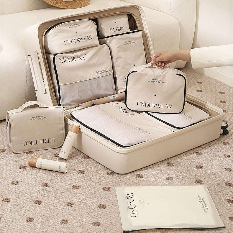 Travel Storage Bag Set for Clothes, Shoes & Toiletries | 8pcs Luggage Organizer